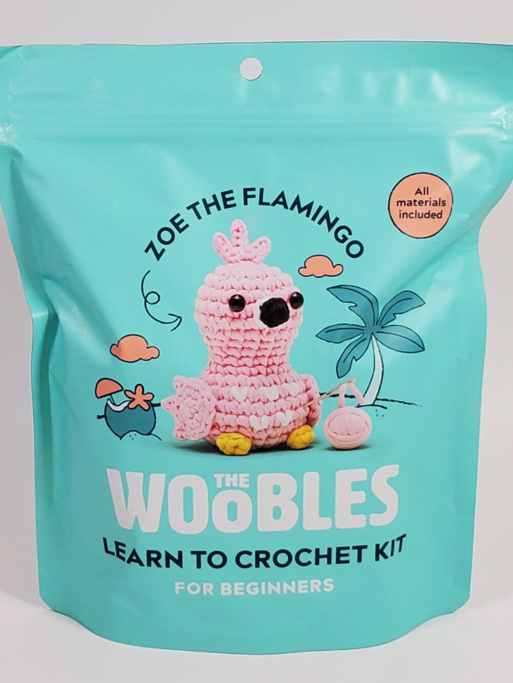 The Woobles 🦩Zoe the Flamingo🦩 Learn to Crochet Kit for Beginners New & Sealed